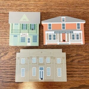 The Cat’s Meow | Vintage 1993 Series XI Lot of 3 Miniature Cottage Core Houses